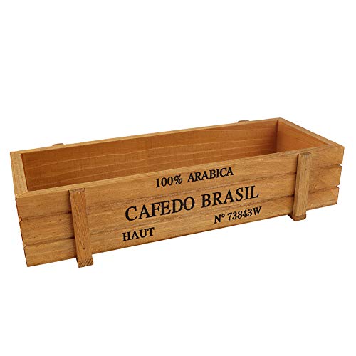 Macetero de Madera, Rectangular Macetero de Madera para Jardín Cajón de Ventana Maceta Suculenta Planta de Flores,Macetero Suculenta Flores Caja de Contenedor de Musgo