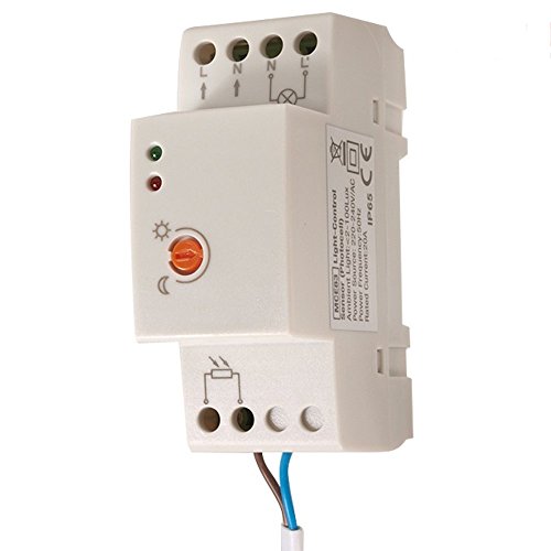 Maclean MCE83 - Sensor Interruptor crepuscular IP 65 Montaje en Carril DIN