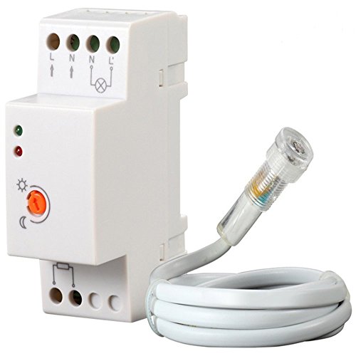 Maclean MCE83 - Sensor Interruptor crepuscular IP 65 Montaje en Carril DIN