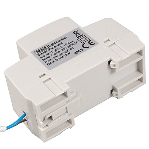 Maclean MCE83 - Sensor Interruptor crepuscular IP 65 Montaje en Carril DIN