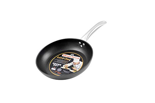 Magefesa Astro Chef Sartén 26 cm de Aluminio Forjado. Mango Profesional Acero Inoxidable. Fondo Full Induction, Negro