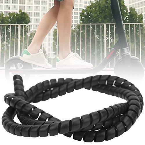 MAGT Tubo Espiral de línea de Freno, Tubo Espiral de línea de Freno Cable Protector de la Carcasa Protector de la Cubierta Accesorios para Xiaomi M365 Scooter eléctrico(Negro)