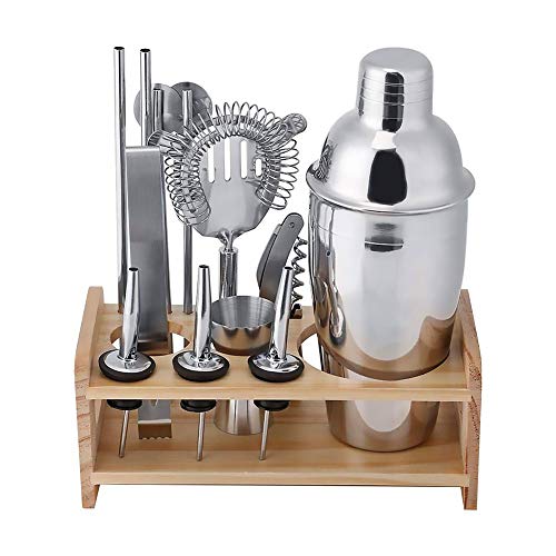 Maidi Cocktail Shaker Set 12pzas 350ml De El Bar Los Suministros Incluyen Colador, Aparejo, Vertedor Camarero Kit De Preparación De Cócteles