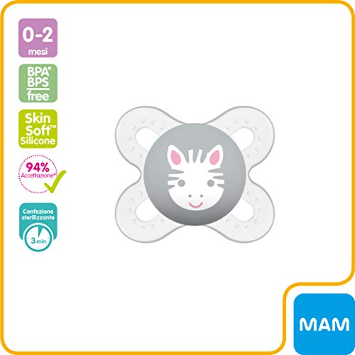 MAM Welcome Baby Starter Set, regalos para bebé, canastilla con 2 biberones anticólicos Easy Start (160 ml), 2 chupetes Start de silicona (0-2 meses) y chupetero, UNISEX