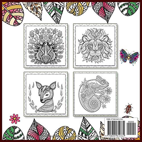 Mandalas De Animales Para Colorear - Naturaleza Viva: Libro de colorear para adultos - Mandalas De Color Para Calmar El Alma Y Aliviar El Estrés; ... perros, búhos, gatos y muchos más!)