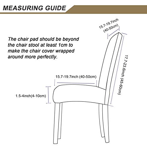 ManMengJi Funda de Silla Comedor 4 Piezas, Modernas y Elásticas Fundas para Sillas, Duradera Extraíbles y Lavables, para Cocina, Decor Restaurante, Boda Moderna