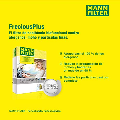 MANN-FILTER FP 2939 Original Habitáculo, FreciousPlus Filtro antipolen biofuncional, para automóviles