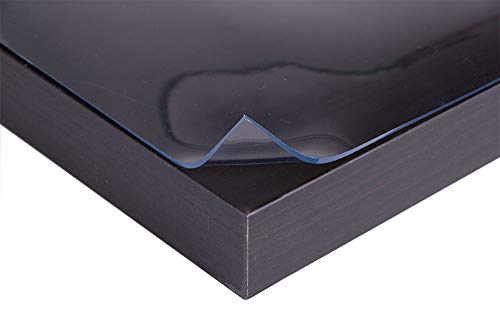 Mantel de PVC para mesa de hule, venta por metros, transparente, patrón 1,7 mm, 80 cm de ancho, 210 cm x 80 cm x 1,7 mm, transparente y negro, 50cm x 80cm x 1,7mm