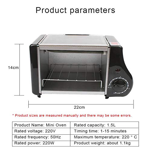 Máquina De Desayuno Multifunción Mini Horneado Eléctrico Panadería Horno Asado Parrilla Huevos Fritos Tortilla Sartén Máquina Para Hacer Pan Tostadora Amarillo