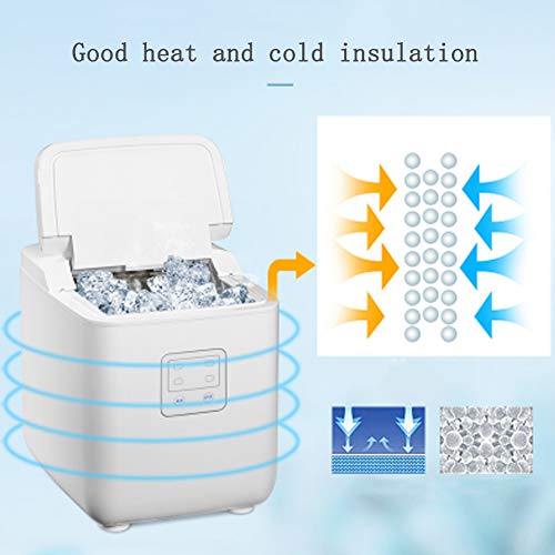 Máquinas para hacer hielo Máquina Para Hacer Hielo, Encimera 1L Maquina De Hielo, 9 Cubitos De Hielo En 8 Minutos, 15Kg De Hielo En 24 Horas, No Se Requiere Fontanería, Limpieza Automática, ABDOMINA