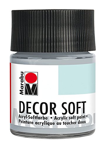 Marabu Decor Soft 50ml Gris Botella Tarro de Cristal - Pintura acrílica (Gris, Botella, MDF, Madera, 50 ml, Tarro de Cristal)