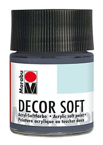 Marabu Decor Soft 50ml Gris Botella Tarro de Cristal - Pintura acrílica (Gris, Botella, MDF, Madera, 50 ml, Tarro de Cristal)