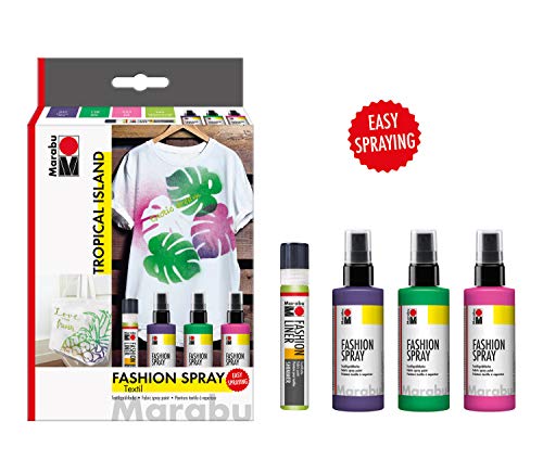 Marabu Set de espray para Ropa Isla Tropical