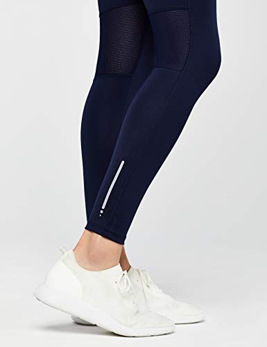 Marca Amazon - AURIQUE Mallas Largas de Deporte Mujer, Azul (Navy), 42, Label:L