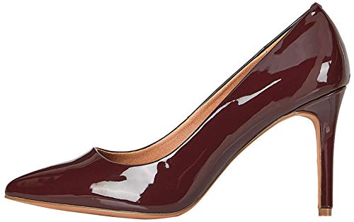 Marca Amazon - find. High Heel Point Court Zapatos de tacón con Punta Cerrada, Braun (Chocolate (Nude), 41 EU