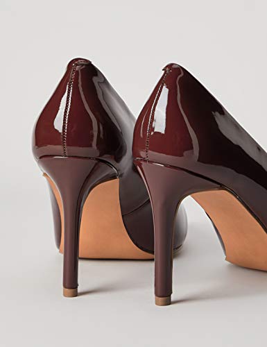 Marca Amazon - find. High Heel Point Court Zapatos de tacón con Punta Cerrada, Braun (Chocolate (Nude), 41 EU