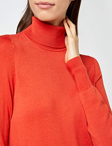 Marca Amazon - find. Jersey con Cuello Cisne Mujer, Rojo (Red), 38, Label: S