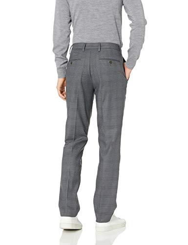 Marca Amazon - Goodthreads - Pantalones chinos de vestir antiarrugas de corte atlético para hombre, gris, cuadros (Grey Glen Plaid), 36W x 30L