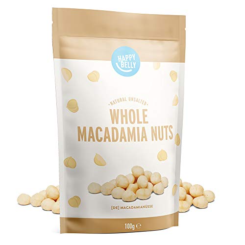 Marca Amazon - Happy Belly Nueces de macadamia, 7 x 100g