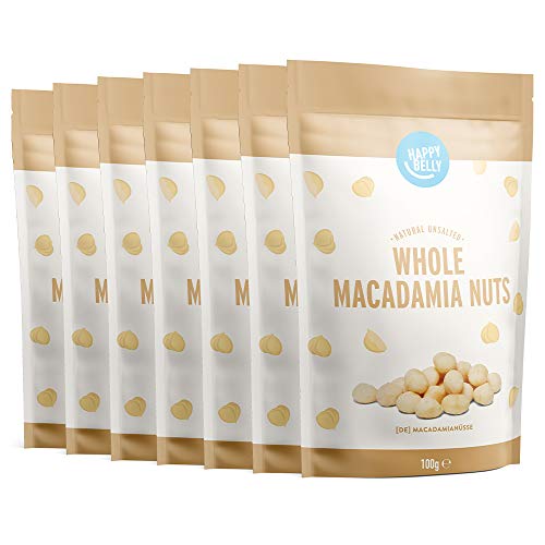 Marca Amazon - Happy Belly Nueces de macadamia, 7 x 100g