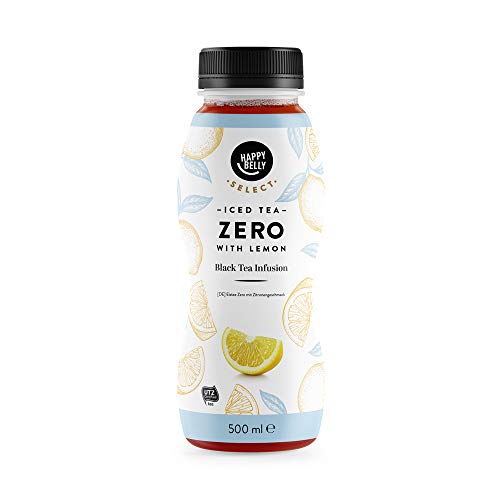 Marca Amazon - Happy Belly Select Té helado de limón, sin azúcares, 12 x 500 ml