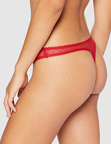 Marca Amazon - IRIS & LILLY Belk322am5 - tanga Mujer, Rojo, S, Label: S