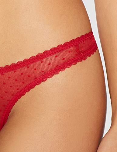 Marca Amazon - IRIS & LILLY Belk322am5 - tanga Mujer, Rojo, S, Label: S