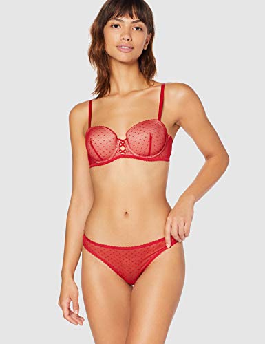 Marca Amazon - IRIS & LILLY Belk322am5 - tanga Mujer, Rojo, S, Label: S