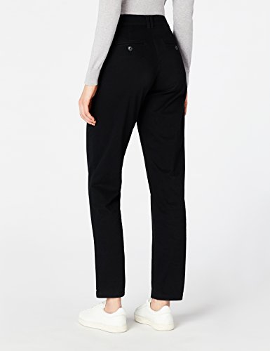 Marca Amazon - MERAKI Pantalones Chinos Estrechos Mujer, Negro (Black Beauty: 19-3911 Tcx), 38, Label: S