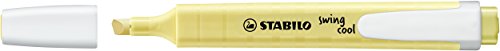 Marcador pastel STABILO swing cool - Caja con 10 unidades - Color amarillo cremoso