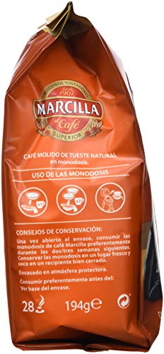 Marcilla Café Fuerte para máquina Senseo - 5 paquetes de 28 monodosis (Total 140 monodosis)