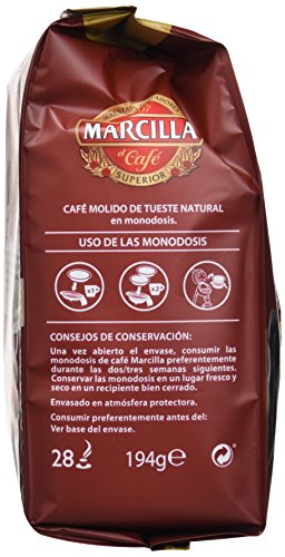 Marcilla Café Gran Aroma Extra Fuerte - 140 Monodosis compatibles con las máquinas de café SENSEO® - 5 Paquetes de 28 Unidades