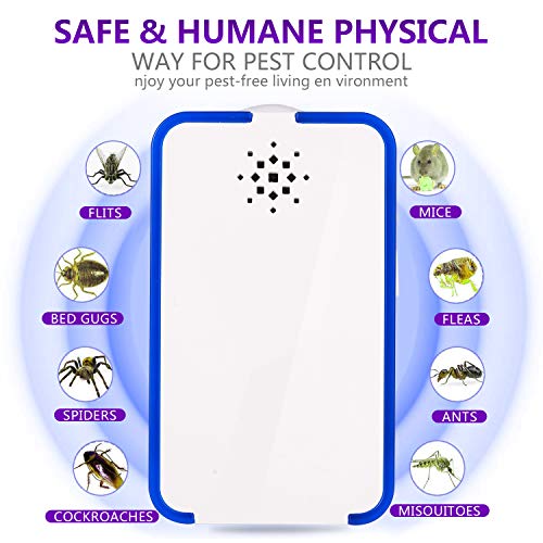 MASOMRUN Repelente Ultrasónico Mosquitos 2019 Control de Plagas para Las Moscas, Cucarachas, Arañas, Hormigas, Ratas y Ratones, Insectos Antimosquitos Eléctrico Extra Fuerte para Interiores (2-Pack)