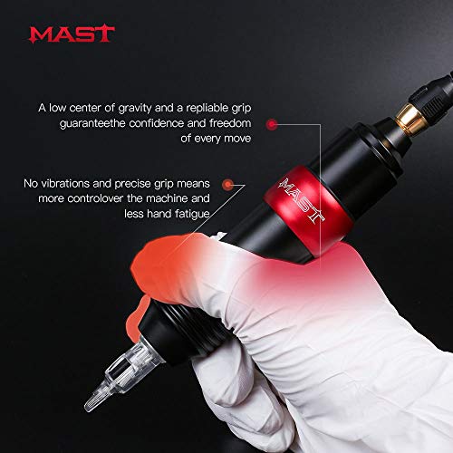 Mast Sai Tattoo Pen Machine, Rotary Tattoo Machine Custom Mast Motor, 3.2mm and 3.7mm Stroke Length Soft and Hard Hit, 30mm