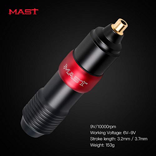 Mast Sai Tattoo Pen Machine, Rotary Tattoo Machine Custom Mast Motor, 3.2mm and 3.7mm Stroke Length Soft and Hard Hit, 30mm