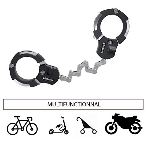 MASTER LOCK Antirrobo Bloqueo [Acero Reforzado Laminado] [55cm] 8290EURDPRO - Candado de Bicicleta, Patinete Electrico, Carros Bebe