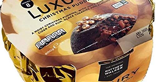 Matthew Walker Luxury Pudin de Navidad (Christmas Pudding) 400g x 1 Medium Size