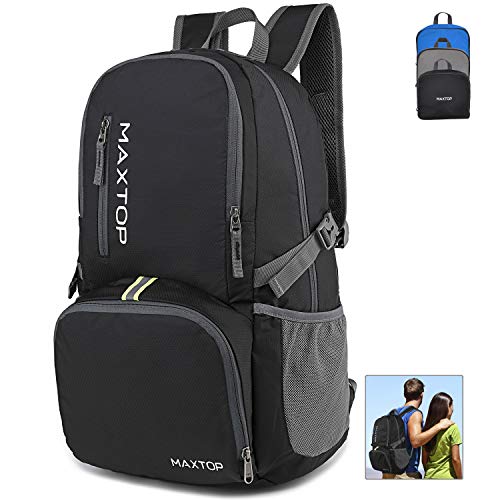 maxtop 40L Mochila Ultraligera y Compacta Mochila Plegable Resistente al Agua para Hombres Mujeres Niños Acampar al Aire Libre Senderismo Mochila de Viaje Práctica Duradera