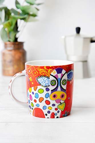 Maxwell & Williams Love Hearts - Taza de porcelana (370 ml), diseño de corazones