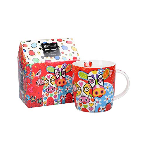 Maxwell & Williams Love Hearts - Taza de porcelana (370 ml), diseño de corazones