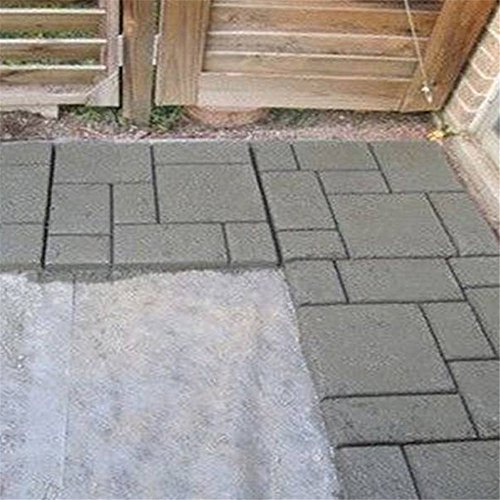 MCTECH DIY Pathmate Hormigón Forma Jardín Plástico Path Pavimento Cemento Ladrillo Molde para cemento, 3 pieza rectángulo