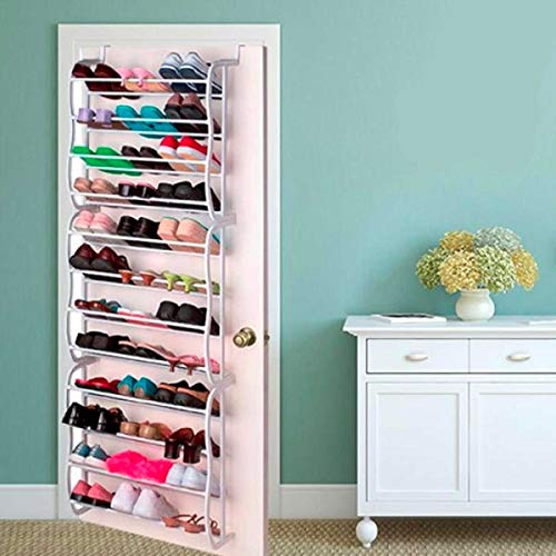 Mediawave Store – Organizador de 36 pares de zapatos modulares para puerta y pared, fácil de montar. Zapatero de 12 estantes, capacidad hasta 36 pares de zapatos.