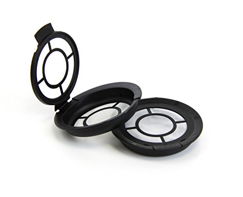 Melitta 6650667 Filtros de Café Reutilizables para Cafeteras de Cápsulas Philips Senseo, Pack de 2, Negro