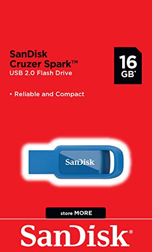 Memoria Flash SanDisk Cruzer Spark USB 2.0 de 16 GB, Azul