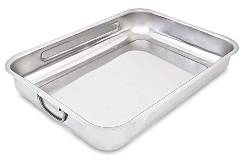 Menax - Rustidera de Horno - Asas Abatibles - Acero Inoxidable - Set de 2