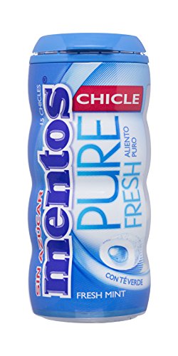 Mentos Chicle Menta, Sin Azúcar - 2 unidades de 30 gr. (Total 60 gr.)