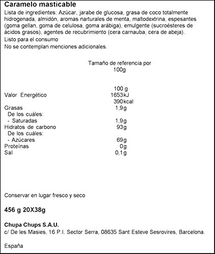 Mentos Menta, Caramelo Masticable - 20 unidades de 38 gr. (Total 760 gr.)