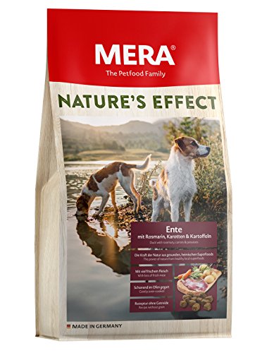 Mera Nature 's Effect - Pienso para Perros sin Cereales para Perros con Pato, Romero, Zanahoria y Patatas