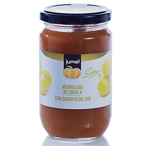 Mermelada de ciruela con extra de fruta JUMEL. 50 g de fruta por cada 100 g de producto. Mermelada gourmet, ideal para desayunos, meriendas y tostadas. Pack de 4 unidades (1,39 euros / unidad)