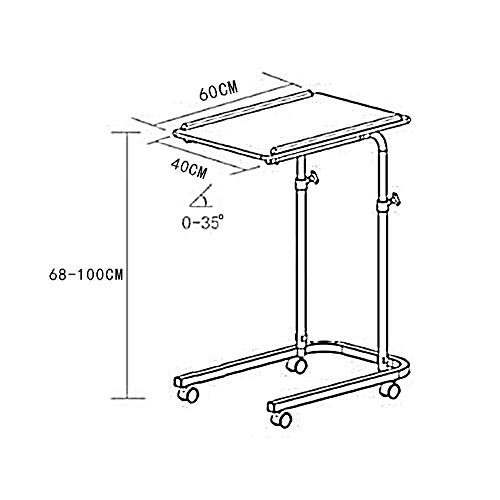 Mesa Plegable Mesita de Noche Mesa de atención hospitalaria La Bandeja de Desayuno Puede elevar y Bajar la polea de la Correa móvil Adecuado for Acampar al Aire Libre Picnic Barbecue Party Table